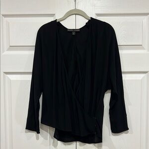 RALPH LAUREN Black Label Silk Wrap Blouse Womens Size 14